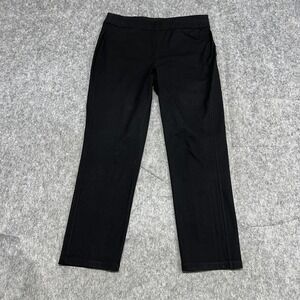 Chicos Pants Womens 1 Black Travelers Collection Ankle Pull On Stretch Leg Work